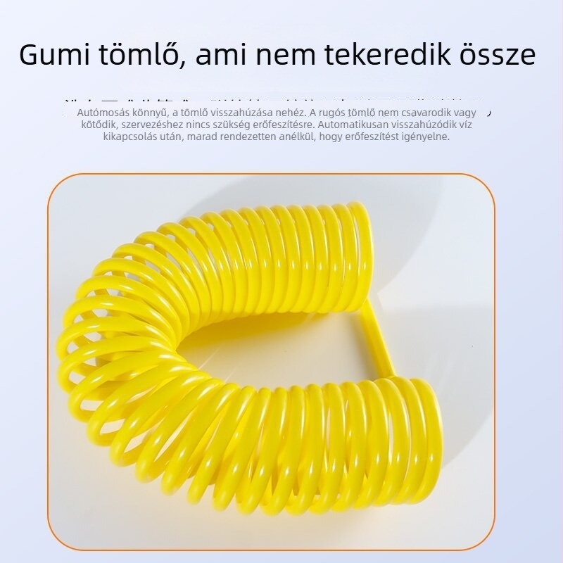 Magasnyomású autómosó vízpisztoly teleszkópos boosterrel, rugós tömlővel és fej mérnöki műanyagból — Víznyomás 4