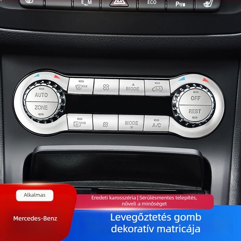 Mercedes B200 klíma kapcsoló gombjának állító matricája — Márka: Trade Friend; Modell: 66; Testreszabás: Nem