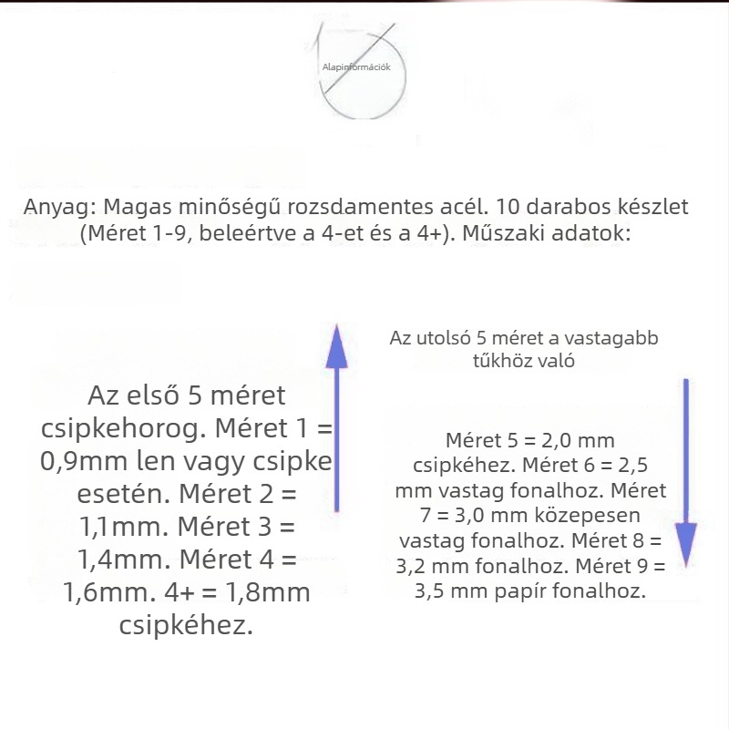 Puha fogantyújú rozsdamentes acél horgolótűkészlet, kézzel készített, pulóver kötéséhez