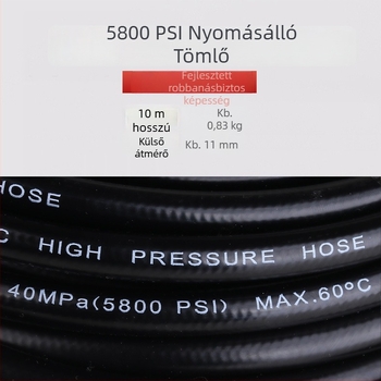 Kärcher K1/K3-kompatibilis magasnyomás tömlő — 6 mm belső átmérő, teflon, 0,8 kg, Caigong