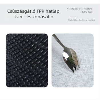 Lenvászon padlómatrac macska-karikatúra mintával, nedvszívó, csúszásmentes, gyorsan száradó, négyzet alakú fürdőszobába