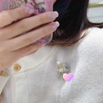 DIY kiegészítők, M-brand stílusú álom-karusszel brooch nőknek, horoszkóp a születési év szerint, gyöngyös brooch alapja