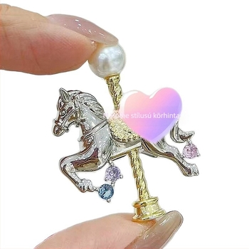 DIY kiegészítők, M-brand stílusú álom-karusszel brooch nőknek, horoszkóp a születési év szerint, gyöngyös brooch alapja