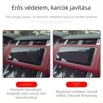 TPU műszerfal védőfilm az Alfa Romeo Stelvio (17-19) – középső konzol, magas és alacsony hőmérséklet-állóság, PM-08