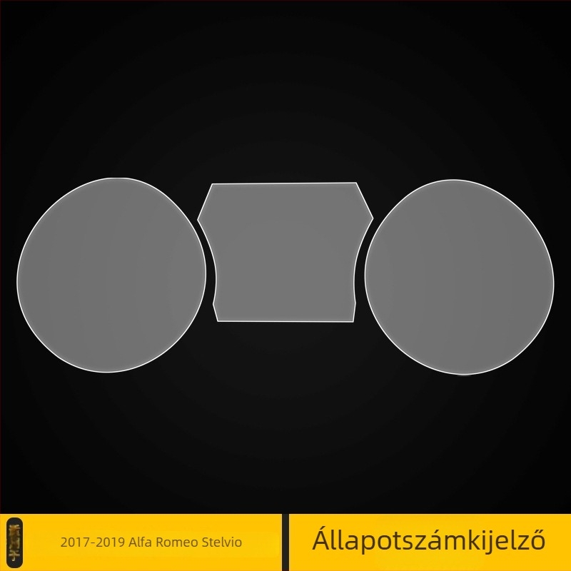 TPU műszerfal védőfilm az Alfa Romeo Stelvio (17-19) – középső konzol, magas és alacsony hőmérséklet-állóság, PM-08