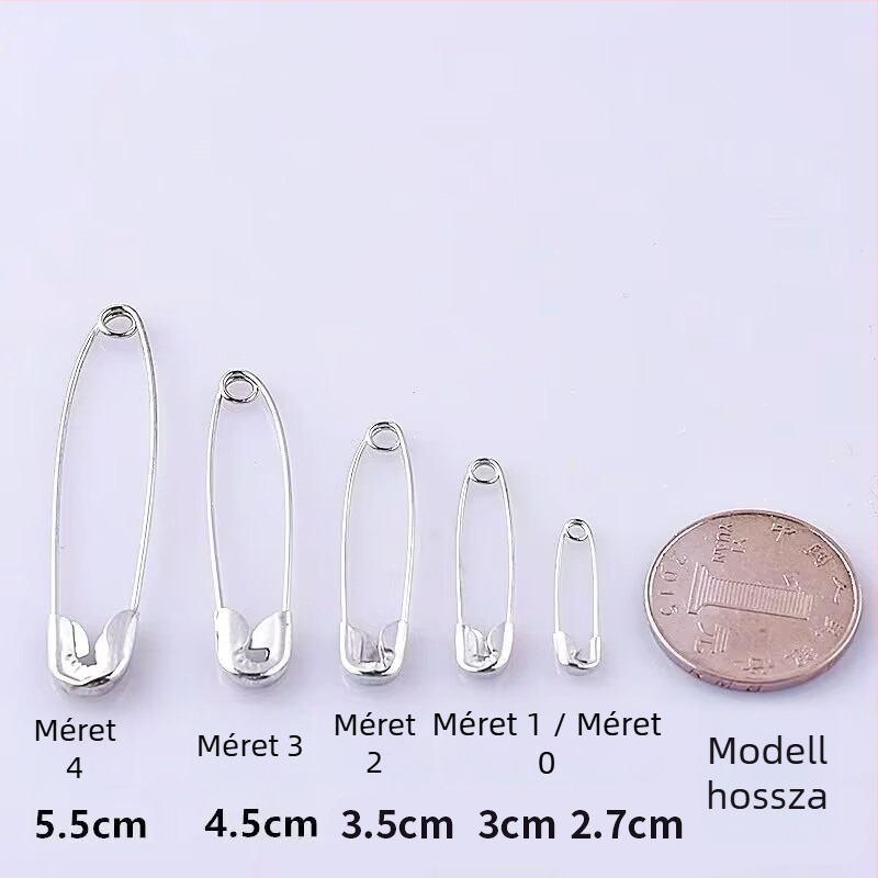 Seagull márka Safety Pin, Pin sorozat, Modell 321, Fém, Dobozos csomagolás