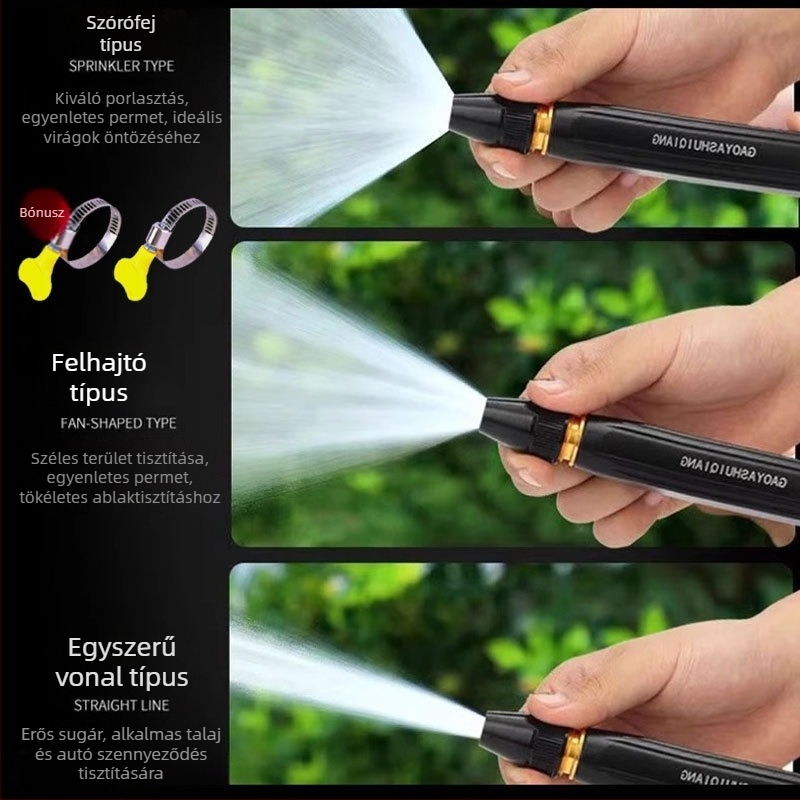 Ötvözetből készült magasnyomású autómosó vízpisztoly fej, ujjfogóval, 27 g