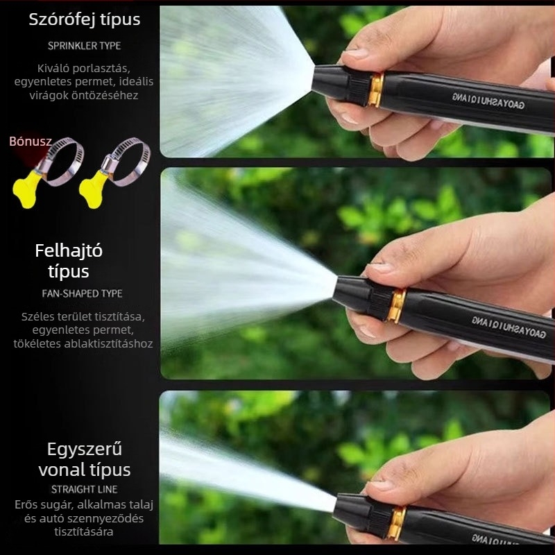 Ötvözetből készült magasnyomású autómosó vízpisztoly fej, ujjfogóval, 27 g