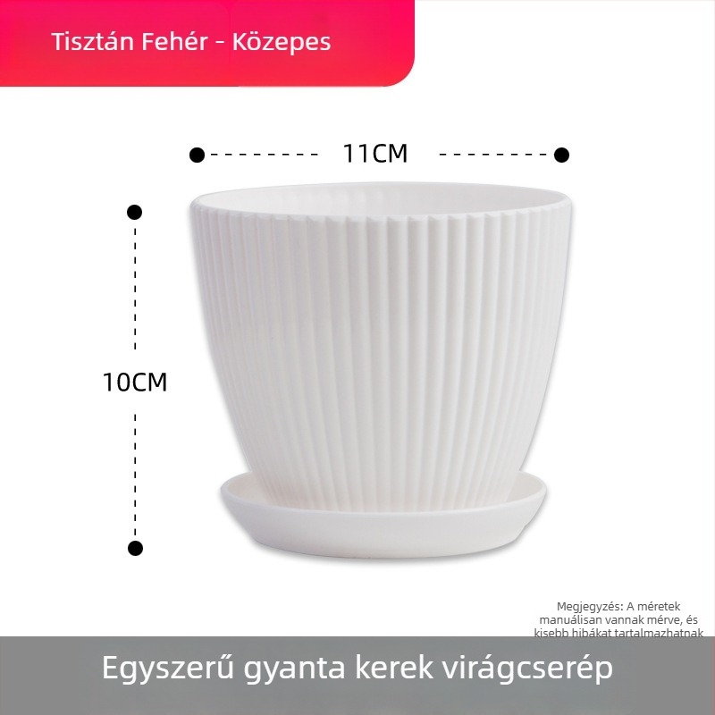 Otthoni növényekhez szukkulenseknek, légáteresztő gyantaanyagú, vastag falú nagy műanyag virágcserép, kis virágcserép