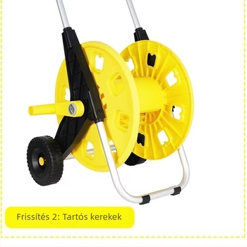 Kerti tömlő permetezőpisztollyal és magas nyomású öntözőfejjel, virágok és zöldségek öntözéséhez, automata tömlőhúzás