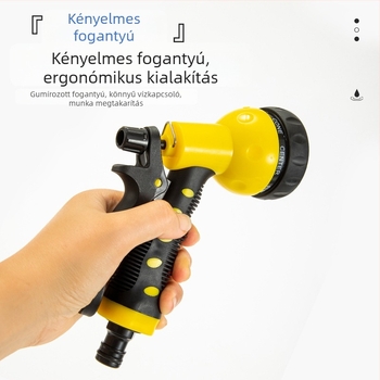 Yihu ABS fejű vízipisztoly, PP markolattal, 10 m permetezési távolság, autómosáshoz és kert öntözéséhez