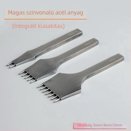 Bőr körkörös lyukasztó, belső varrat, kézzel készített bőrtárgy DIY eszköz (rozsdamentes acél, ipari stílus)