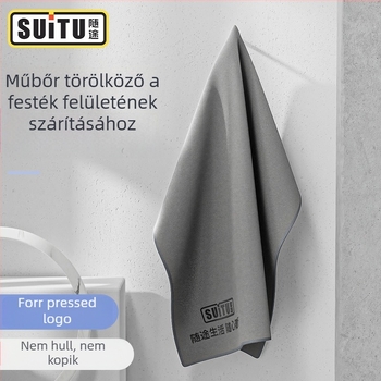 Kétoldalas mikroszálas autómosó kendő, rendkívül nedvszívó, gyorsan szárad, testreszabható márka