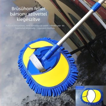 Autómosó mop puha chenille fejű kefével (Márka: Tengzhi; Anyag: chenille fej; Típus: autómosó mop; Feldolgozás: nincs)