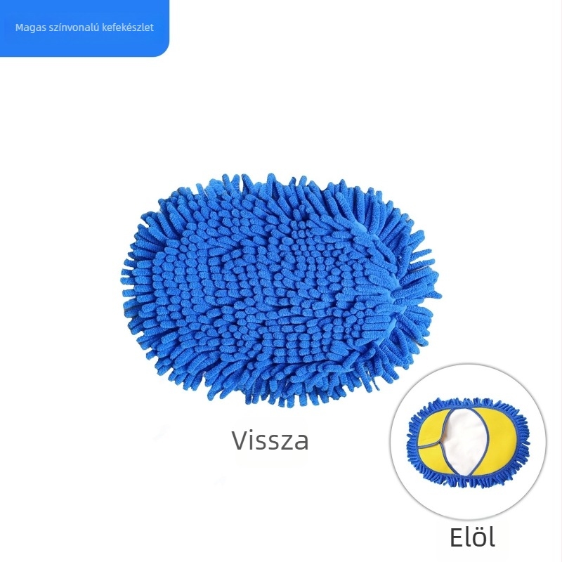Autómosó mop puha chenille fejű kefével (Márka: Tengzhi; Anyag: chenille fej; Típus: autómosó mop; Feldolgozás: nincs)