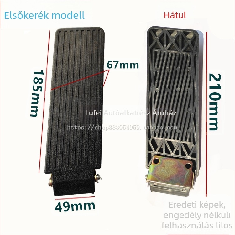 Műanyagból készült targoncák gyorsítópedál‑pad és kuplung kiegészítő – kompatibilis Heli, Hangcha, Lonking és Lifu targoncákkal.