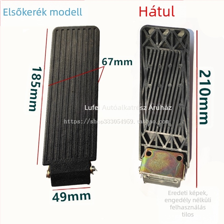 Műanyagból készült targoncák gyorsítópedál‑pad és kuplung kiegészítő – kompatibilis Heli, Hangcha, Lonking és Lifu targoncákkal.