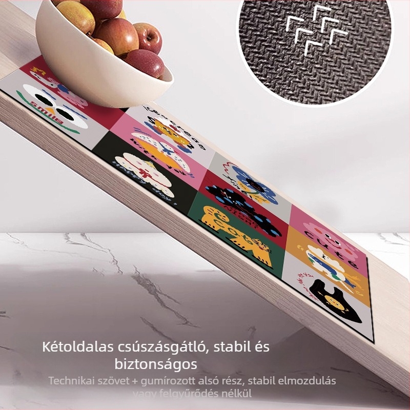 Rajzfilmszerű fürdőszobai padlómatrac diatomitiszapból, nedvszívó, csúszásmentes, gyorsan száradó, szennyeződéseknek ellenálló