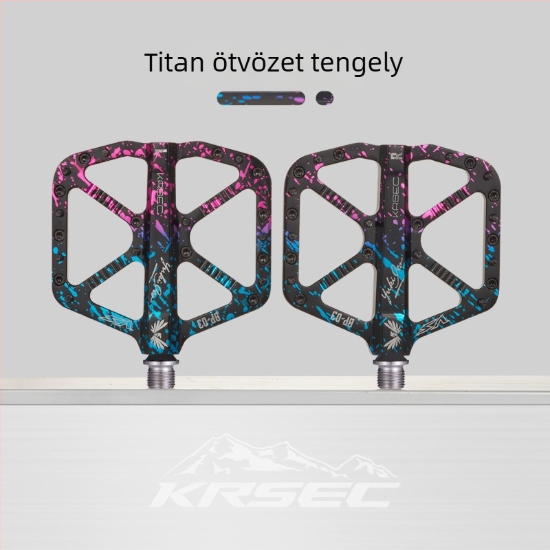 Krsec BP-03 Hegyi Kerékpár Pedáljai – alumínium ötvözetből, három csapágy, csúszásmentes, kompatibil MTB-vel, országúti és terepkerékpárokkal