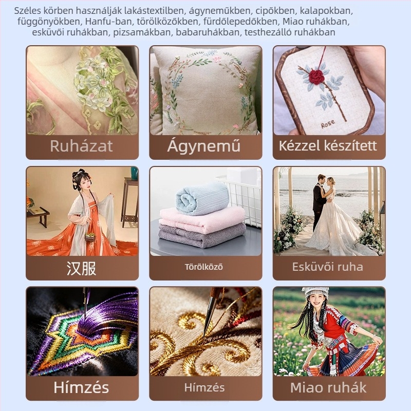 Kiváló minőségű mesterséges selyem hímzőfonal, 120D/2, 1600 szín, rayon fonal keresztszemes hímzéshez, jégselyem fonal bojtokkal, cipőkhöz és kalapokhoz
