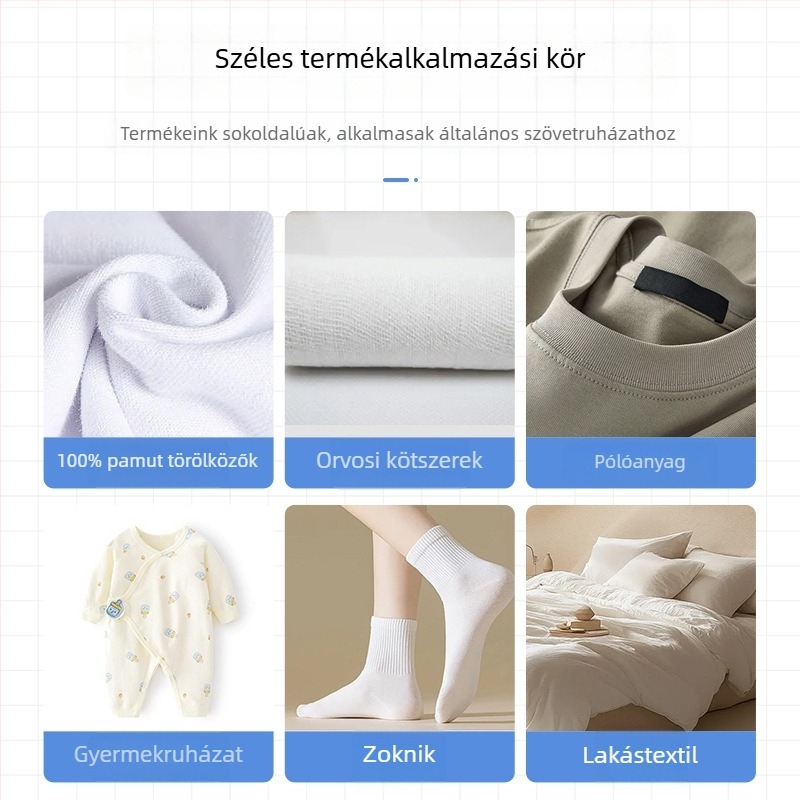 Fehér 100% pamut varrócérna háztartási használatra, többszörösen felcsavart, magas szilárdságú, pagoda-stílusú, festhető