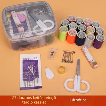Hordozható varrós doboz készlet, 100 darabos készlet, bruttó súly 17,5 kg, pásztor stílus, testreszabás elérhető