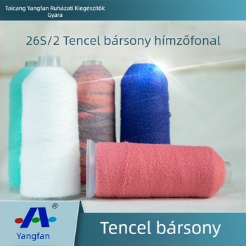 26S Tencel bársony hímzőfonal törölközőkhöz, szalagokhoz és síkhímzéshez, napfény-álló gépi hímzéshez