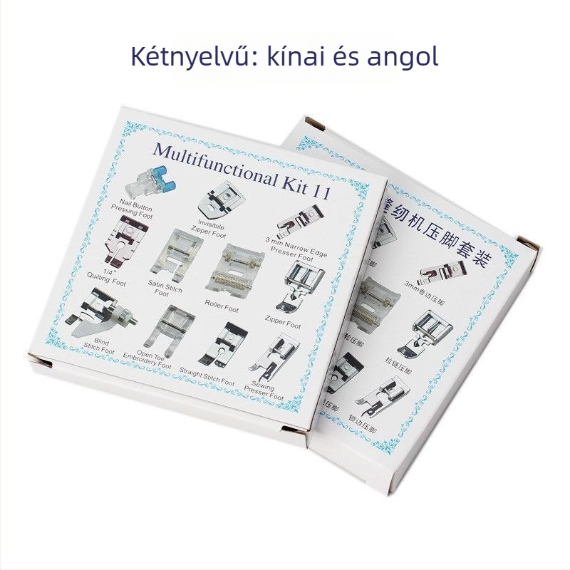 Fanghua 505A Otthoni sokoldalú varrógép — speciális nyomótalp és multifunkcionális tartozékkészlet, 11 darab