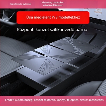 Tesla Model 3/Y középkonzol szilikon párna – autó belső matricák, felújított verzió, statikus rögzítés