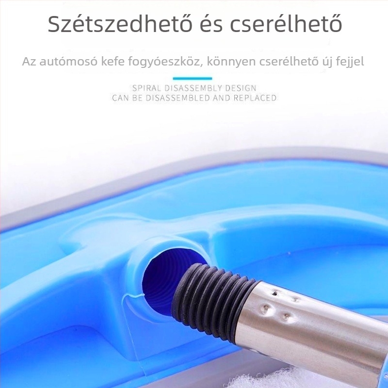 Teleszkópos autómosó kefe hosszú nyéllel és puha sörtékkel