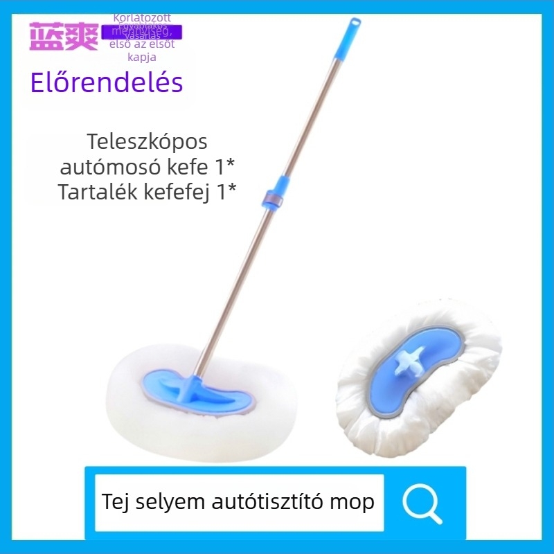 Teleszkópos autómosó kefe hosszú nyéllel és puha sörtékkel