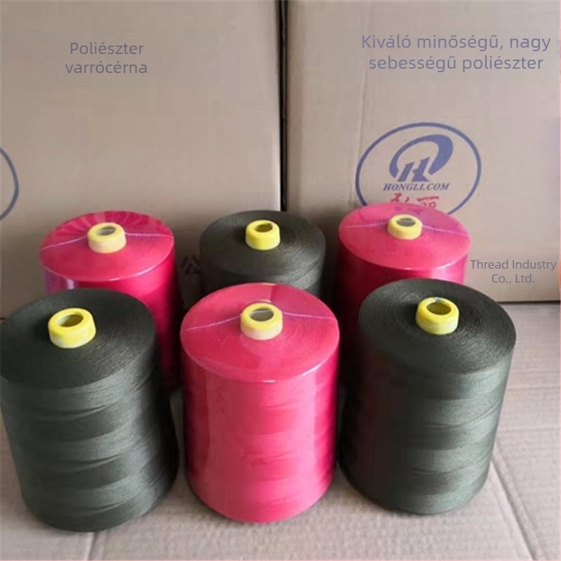 Fehér varrógépszál, 40S/2, 1 kg-os tekercs, csomómentes, olajos bevonatú, védőruha varrásához, szegővarrás