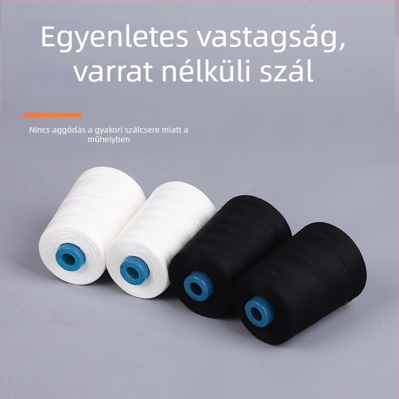 Fehér 100% pamut varrócérna 402/403/202/203 ruházati varráshoz, nagy sebességű varrás