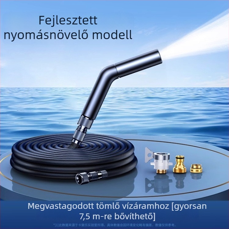 Magas nyomású autómosó vízpisztoly, alumíniumötvözet testtel, teleszkópos TPЕ tömlő, kettős használat