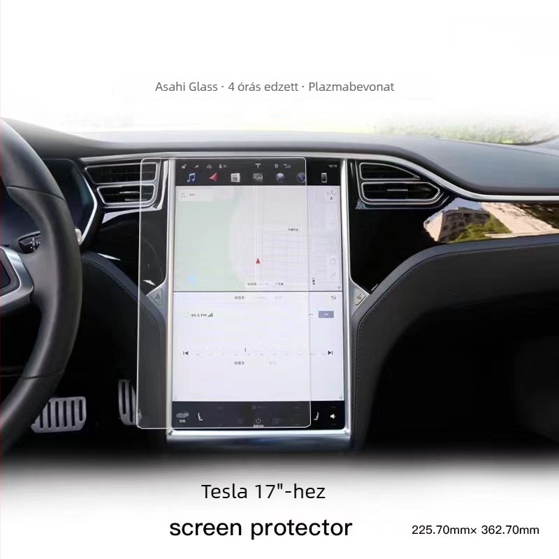 Tempered üveg kijelzővédő a Tesla Model 3 középső kijelzőjéhez, kompatibilis a Model Y, Model X és Model S