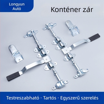 Longyun acél teherautó konténerszállító ajtózár készlet, modell Car Accessories lock, különböző teherautókhoz, hátsó ajtózár rúdcsuklóval