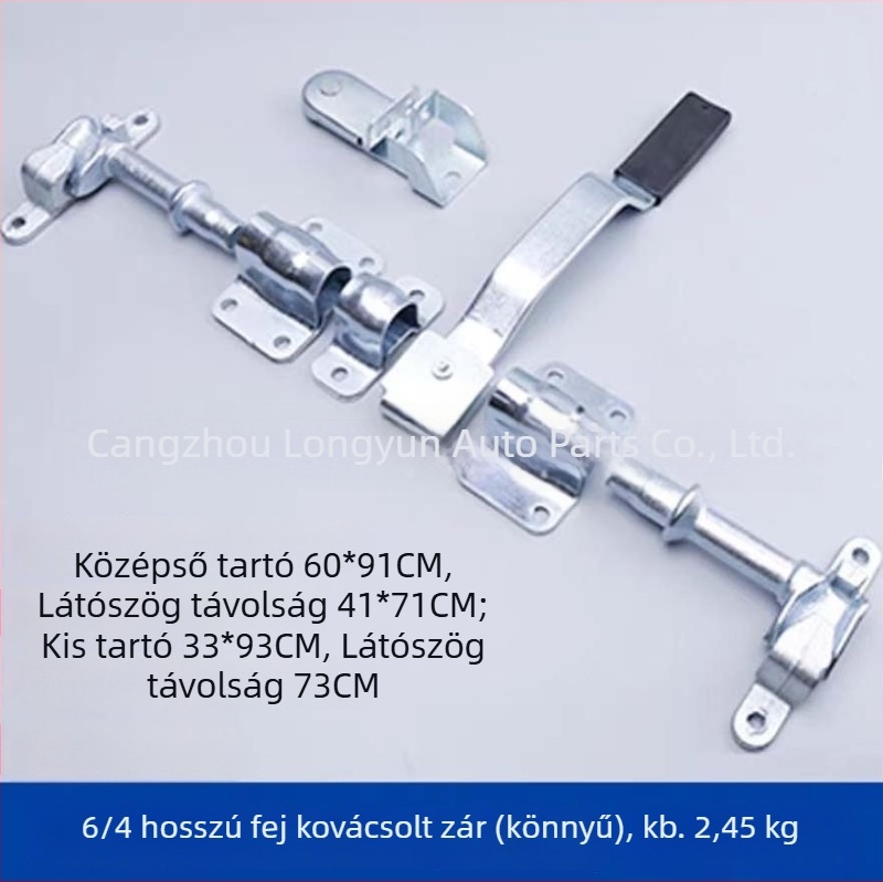 Longyun acél teherautó konténerszállító ajtózár készlet, modell Car Accessories lock, különböző teherautókhoz, hátsó ajtózár rúdcsuklóval