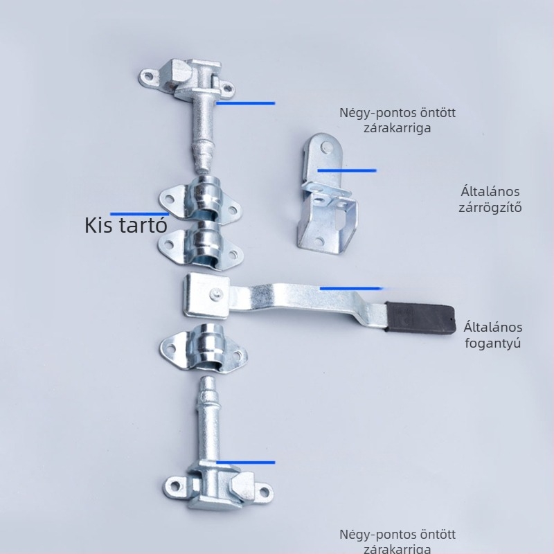 Longyun acél teherautó konténerszállító ajtózár készlet, modell Car Accessories lock, különböző teherautókhoz, hátsó ajtózár rúdcsuklóval