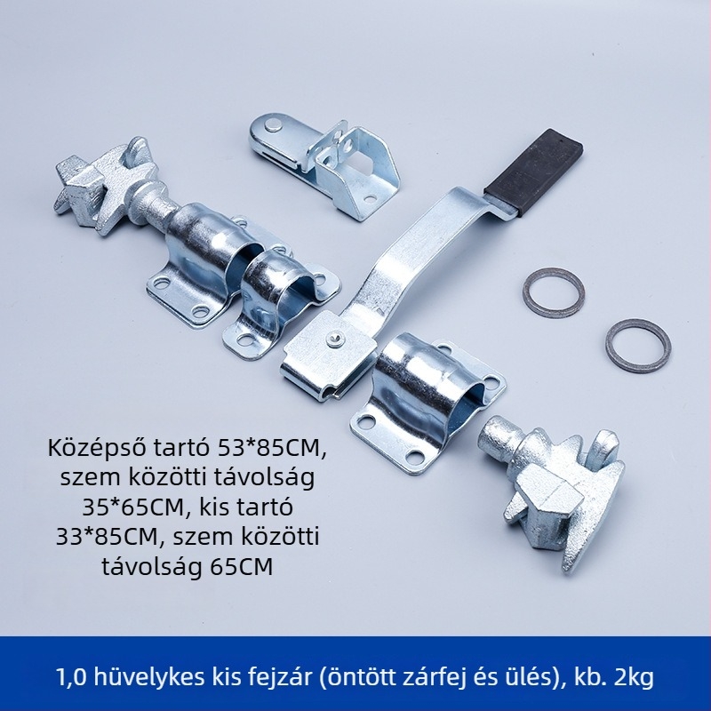 Longyun acél teherautó konténerszállító ajtózár készlet, modell Car Accessories lock, különböző teherautókhoz, hátsó ajtózár rúdcsuklóval