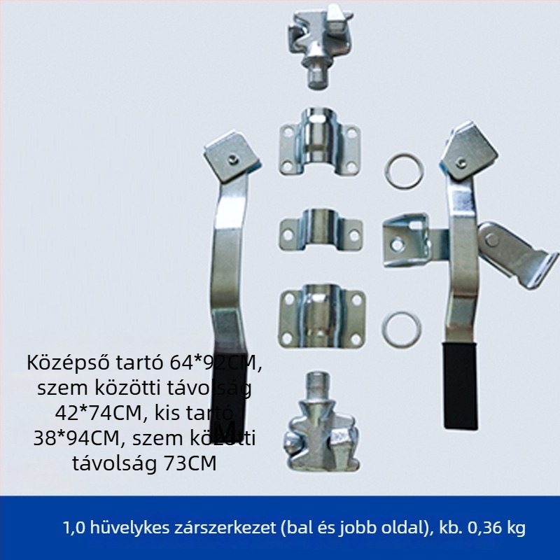 Longyun acél teherautó konténerszállító ajtózár készlet, modell Car Accessories lock, különböző teherautókhoz, hátsó ajtózár rúdcsuklóval