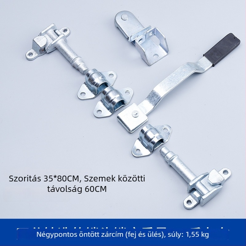 Longyun acél teherautó konténerszállító ajtózár készlet, modell Car Accessories lock, különböző teherautókhoz, hátsó ajtózár rúdcsuklóval
