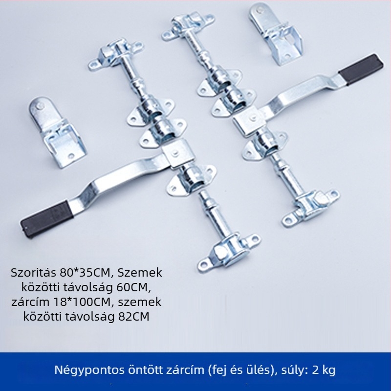 Longyun acél teherautó konténerszállító ajtózár készlet, modell Car Accessories lock, különböző teherautókhoz, hátsó ajtózár rúdcsuklóval