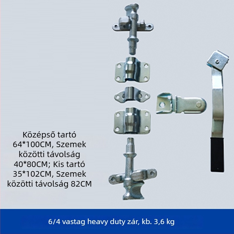 Longyun acél teherautó konténerszállító ajtózár készlet, modell Car Accessories lock, különböző teherautókhoz, hátsó ajtózár rúdcsuklóval