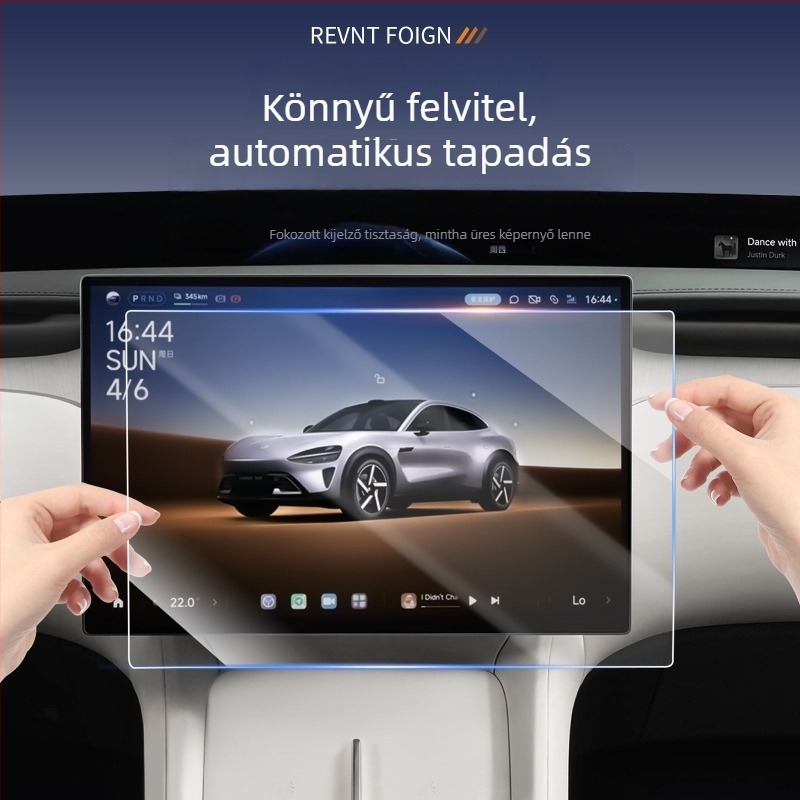 Xiaomi Yu7 navigációs kijelzőhöz temperált üveg kijelzővédő, egyrészes kialakítás, karcolás- és ujjlenyomat-mentes, autó belső kiegészítők