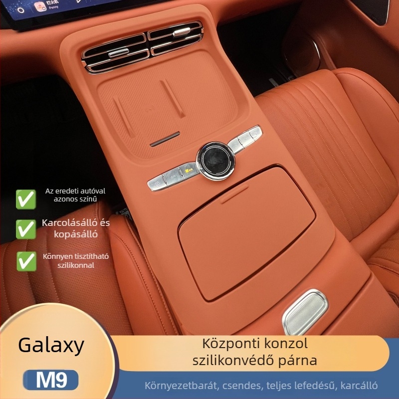 Geely Galaxy M9 belső szilikon védőpad – központi konzol, mágneses rögzítés, belső ajtópanellel kompatibilis, modell 6523