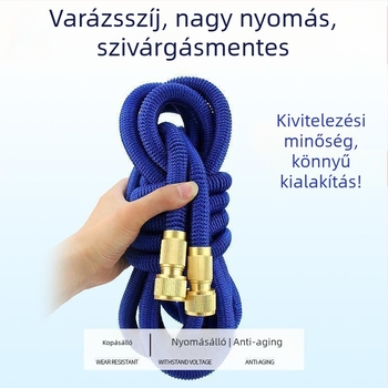 Húzható vízcső, nagy nyomású autómosó permetezőpisztollyal – strapabíró, könnyű tárolás