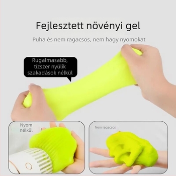 Autó belső tisztító gél — puha tisztító gél, multifunkciós a résekhez, ablakkanalokhoz és billentyűzetekhez