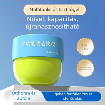 Autó belső tisztító gél — puha tisztító gél, multifunkciós a résekhez, ablakkanalokhoz és billentyűzetekhez