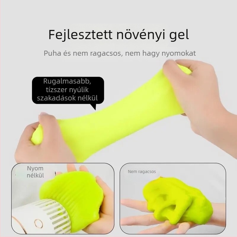 Autó belső tisztító gél — puha tisztító gél, multifunkciós a résekhez, ablakkanalokhoz és billentyűzetekhez