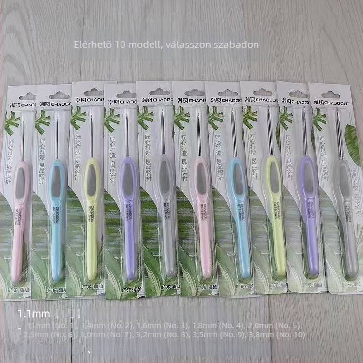 Kézzel készített kötéshez horgolótű készlet, változatos átmérők, DIY eszközök
